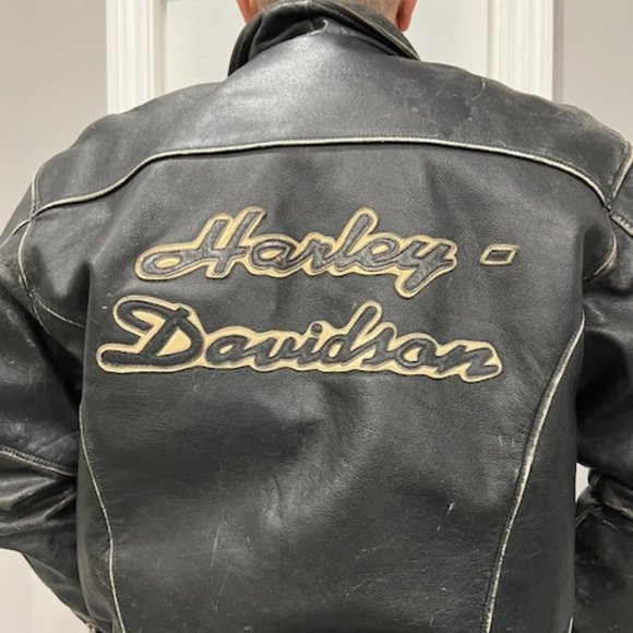 Harley-Davidson Leather Motorcycle Jacket Mens size Medium - Picture 3 of 4